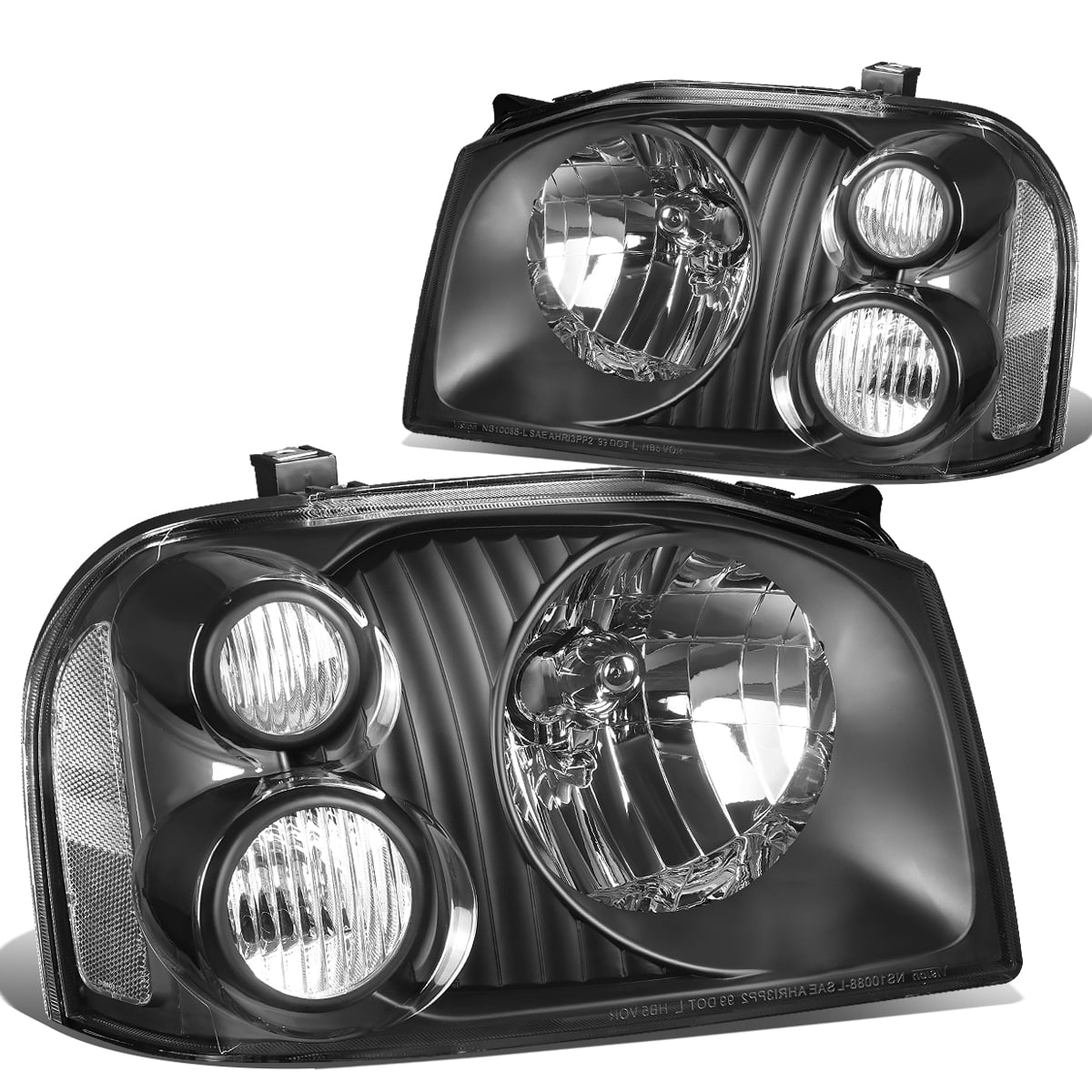 DNA Motoring HL-OH-074-BK-CL1 Pair of Headlight For 01-04 Nissan Frontier 