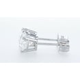 thumbnail image 2 of 14k White Gold Round Cut Diamond Solitaire Prong Set Classic Stud Earrings (2 Ct,D Color,SI2-SI3 Clarity), 2 of 4