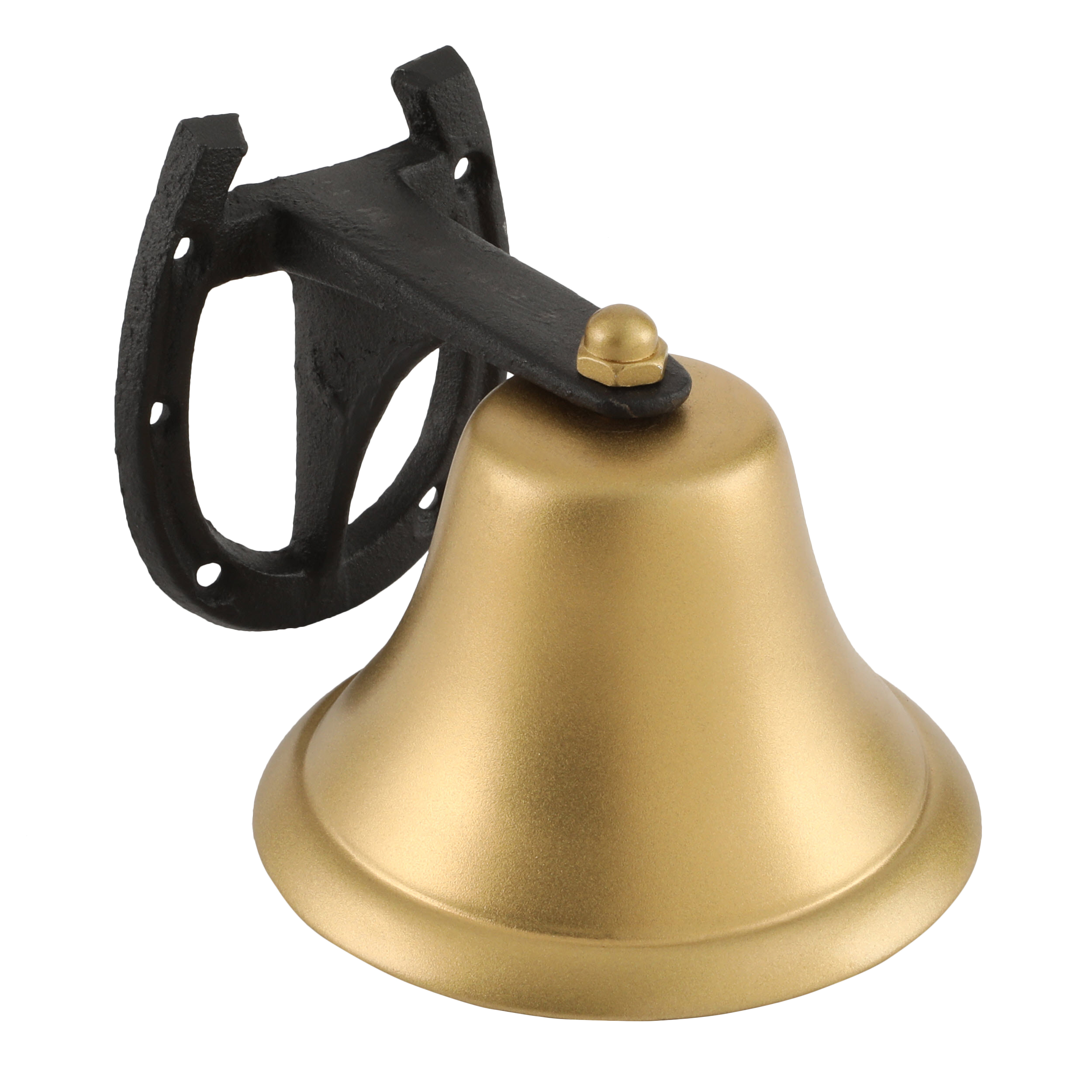 Gorilla Playsets Metal Dinner Bell Accessory with Black Horseshoe Mount - Gold - image 4 of 4