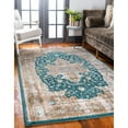 thumbnail image 6 of Unique Loom Color Bordered Traditional Area Rugs, Blue, 6 of 6