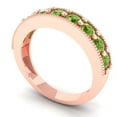 thumbnail image 2 of 1.81 ct Brilliant Round Cut Natural Peridot 14k Rose Gold Band SZ 8, 2 of 6