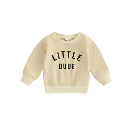 

Canis Round Neck Long Sleeve Sweatshirt for Baby Boys with Letter Print