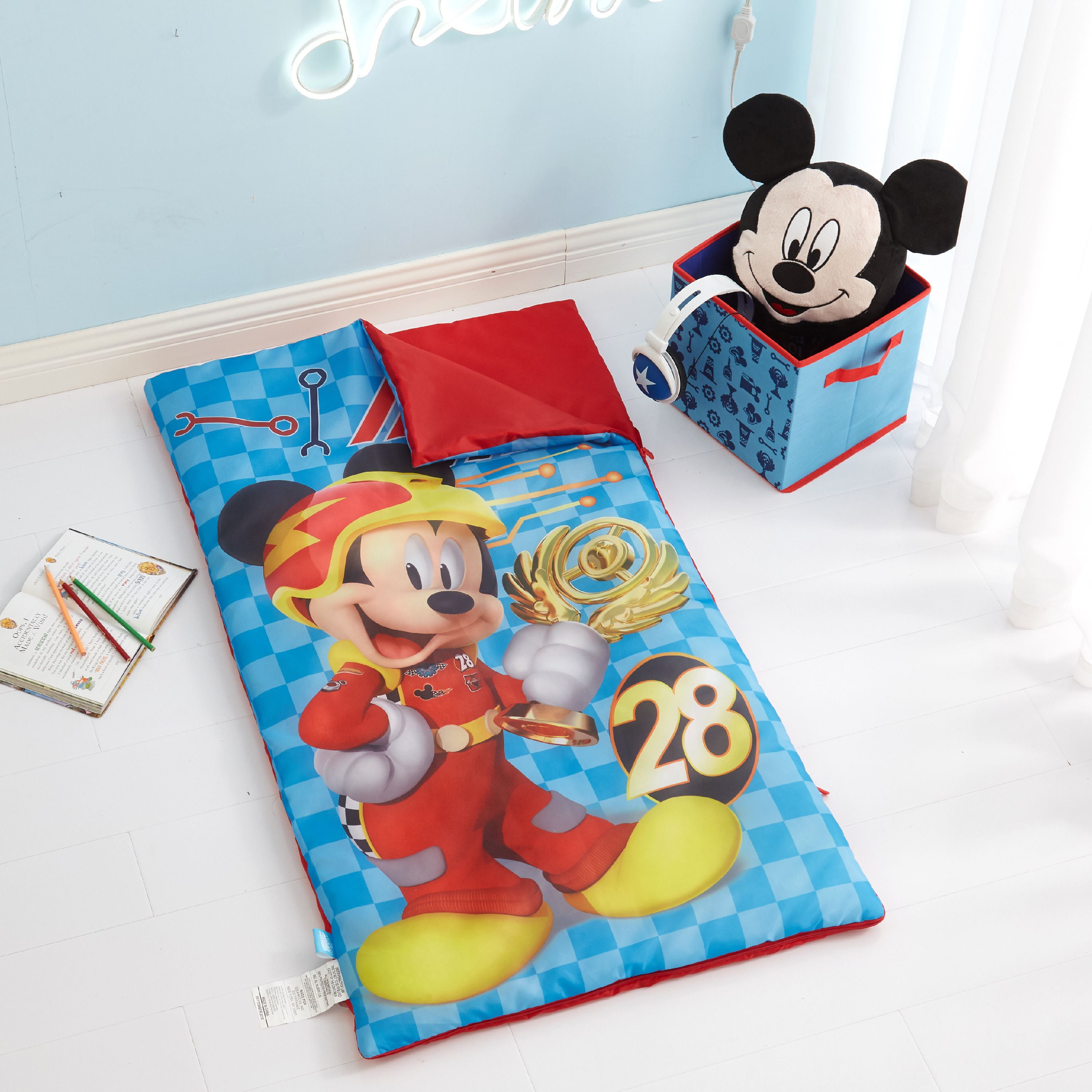 Disney Mickey Chevron & Dots 99,1 x 190,5 cm Twin Tabelle Set Slumber Bag Play Slumberbag 