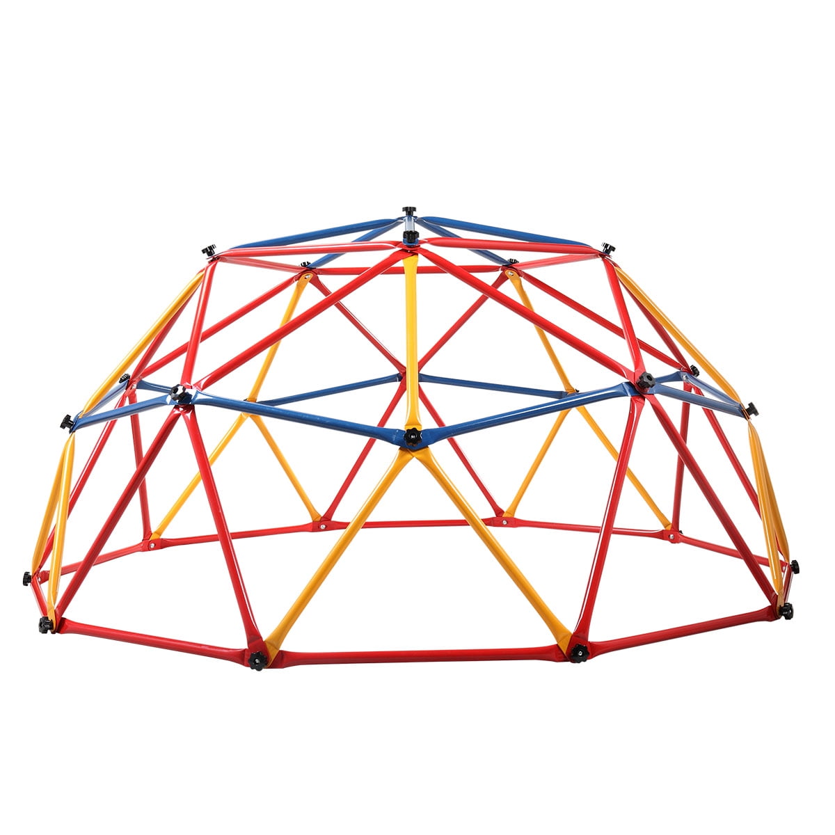 Children Climbing Frame Universal Exercise Dome Climber with Monkey Bars, Outdoor Playground Play Center for Kids, Red Yellow Blue
