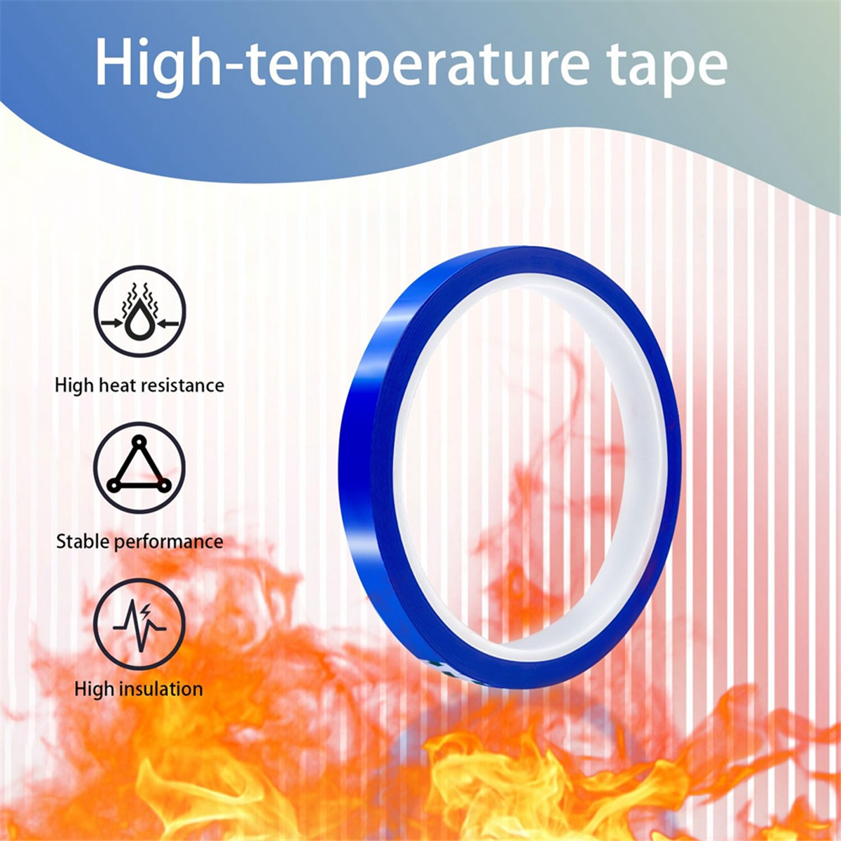 30 Rolls Sublimation Heat Tape,Heat Transfer Tape for Sublimation Glass Cup Mug Fabric Heat Press Tape,10mm X 33m(108ft)