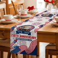 thumbnail image 5 of Anniversary USA Flag Table Runner 70 Inches, Eagle American Retro Bed Runner Dresser Scarves Tabletop for Indoor Outdoor Parties/Ceremony/Banquet, 13" x 70", 5 of 9
