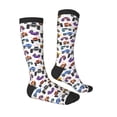 thumbnail image 3 of Fotbe Cartoon Monster Trucks1 print Women's Men's Novelty Crew Socks Cotton Socks Knee High Socks for Walking,Running,Nurses,Pregnancy, 3 of 9