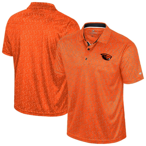 Men's Colosseum Orange Oregon State Beavers Sublimated Golf Polo
