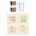 thumbnail image 3 of hengtong Kids Embroidery Puzzle Wooden Lacing Toy Threading Board Dress Up Skills Pattern Butterfly, 3 of 9