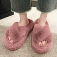thumbnail image 2 of Womens Winter Slipper with Thick Sole Open Toe Slip-on Warm Shoes Women's Fashion Casual Versatile Beach Sandals, 2 of 6