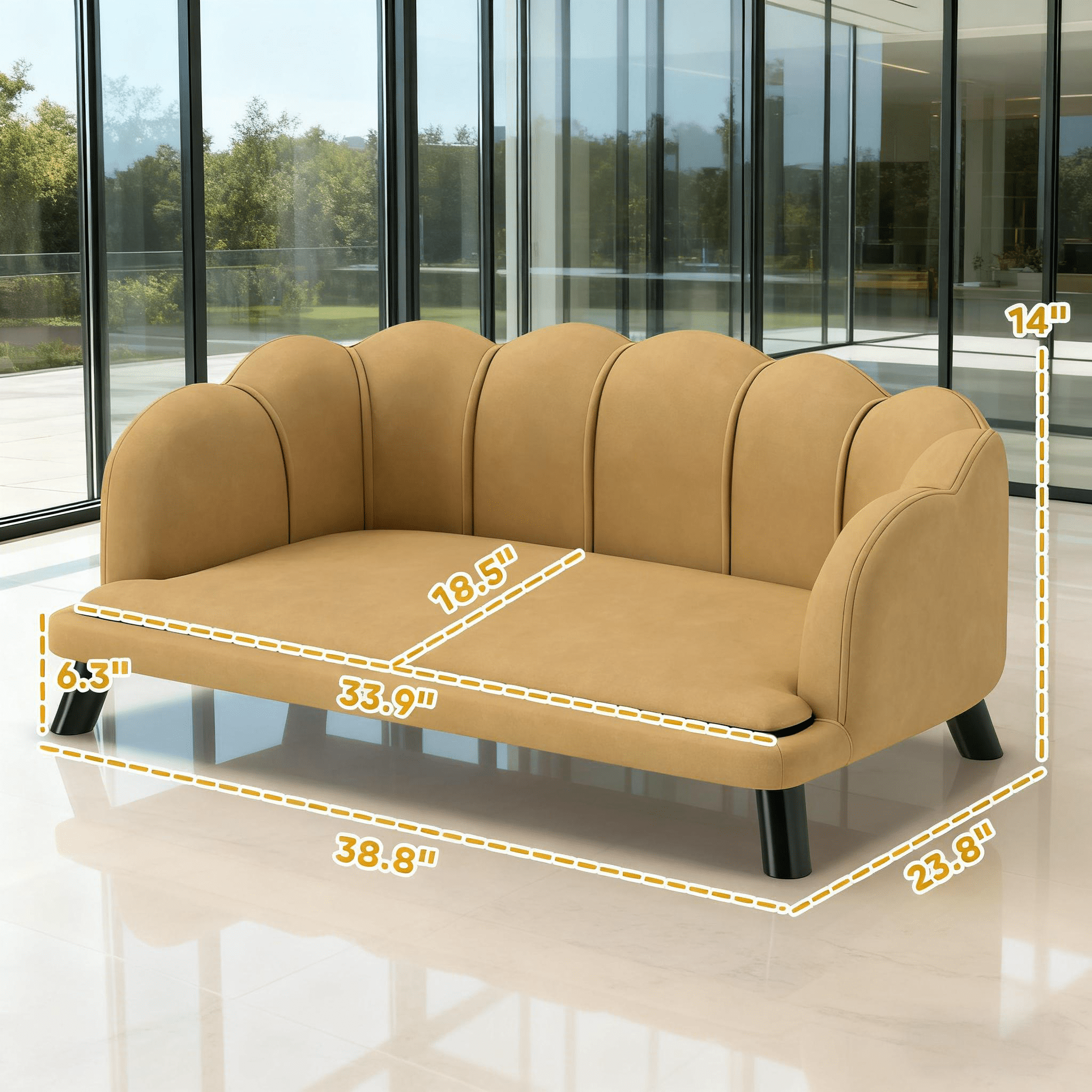 Pet Sofa Bed Couch with Storage
