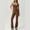 Brown, variant on MSJUHEG Jumpsuits For Women Dressy Crewneck Sweatshirts Jumpsuits For Women Spaghetti Straps Scoop Neck Bodycon Full Length Casual Unitard Playsuit Joggers For Women Green Xl