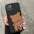thumbnail image 2 of 2pcs Simple Advanced High-end Black White Couple Phone Case, Suitable For IPhone 15/14/13/12/11 Plus/Pro/ProMax/XR/XS/XS Max/8/7Plus All-inclusive Soft Shell Protective Case, Mobile Phone Case, 2 of 5