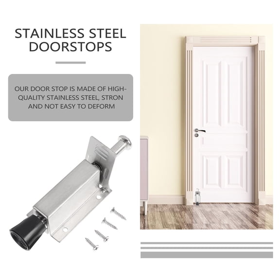 LOLIPPYY Stainless Steel Kickdown Door Stop, Easy Step Foot Operated Holder, One Touch Design for Outdoor and Commercial Use