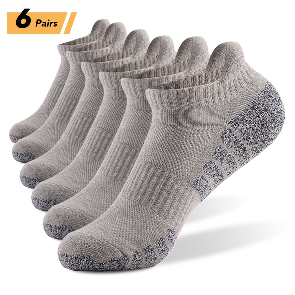 6 Pairs Low Cut Socks Women Men Ankle Non-Slip Casual Athletic Cotton Socks 