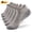 Light Grey, variant on 6 Pairs Sports Ankle Socks Athletic Low-cut Thick Knit Autumn Winter Outdoor Fitness Breathable Quick Dry Wear-resistant Running Socks - Black, Size M (9.45 inches / 24 cm length)
