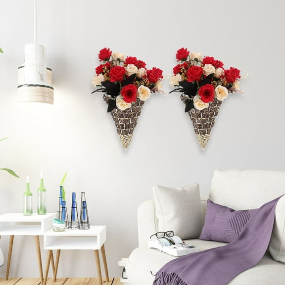 Worgeous Brown Cloth Wall Planter with Stackable Design for Outdoor Decor and Balcony Use 7.5 Inches