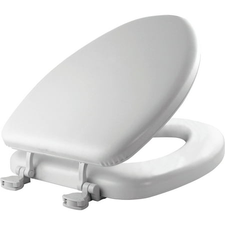 Mayfair 113EC000 White Elongated Deluxe Soft Toilet (Best Cushioned Elongated Toilet Seats)