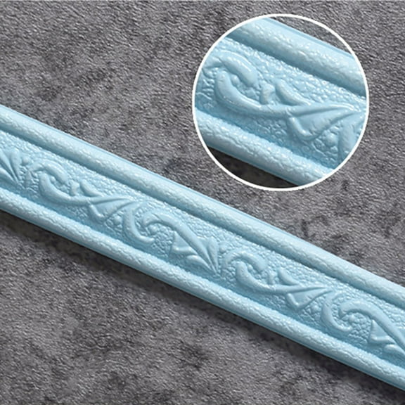 Wall Stickers Wall Trim Line Skirting Border 3D Pattern Sticker Decorative Self Adhesive Waterproof Wall Border Strip Foam Molding Trim For Home Baseboard Corner Line Wall Waist Lines Wallpaper
