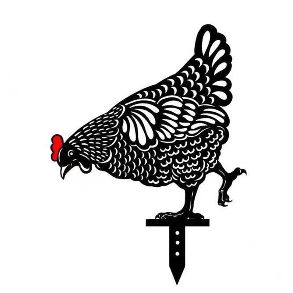 winnereco hollow design chicken garden lawn backyards craft acrylic hen statues c walmart com walmart com