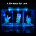thumbnail image 2 of Yesurprise Acrylic Three Splits Betta Fish Bowl LED Light Triple Bow Fighting Isolation Breed Box for Aquarium, 2 of 8