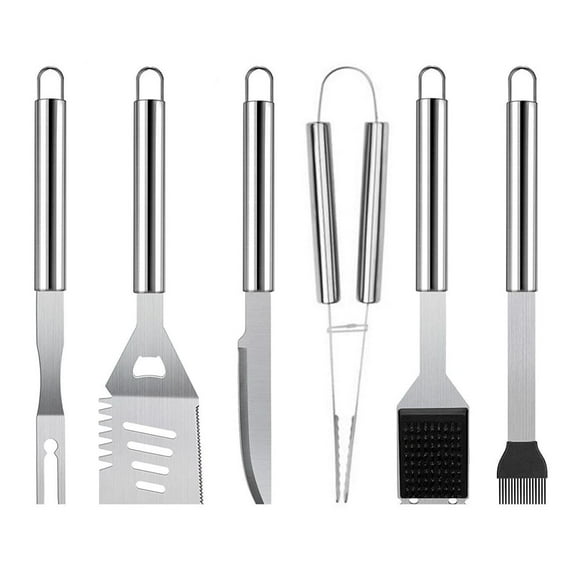 50% off clearance! Bbq Tool Set - 6 Pcs Stainless Bbq Grilling Tools Set for Outdoor Grill with Spatula Tongs&Brush for Outdoor Grill
