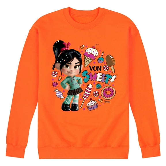Disney Wreck It Ralph - Von Sweet & Candy - Men's Crew Neck Fleece Pullover