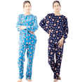 thumbnail image 1 of Set De 2 Pijamas Afelpadas Mujer Polar Pantalón Sudadera Ropa Invierno UNITALLA, 1 of 4