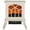 Beige, variant on Resenkos Electric Fireplace Heater, Freestanding Fireplace Stove with Realistic Logs and Flame Effect, Gray