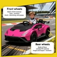 thumbnail image 4 of Track Seven 24V Kids Ride on Car, Licensed Lamborghini STO Electric Car with Remote Control, Ride on Drift Car with Foam Front Wheels, Music, 360° Spin, Max Speed 6mph, Ages 3+, Pink, 4 of 7