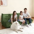 thumbnail image 5 of Congermom Bean Bag Chair, Giant Bean Bag Chairs for Adults, 3 Seater Fireside Chair, Lazy Large Floor Bean Bag Sofa for Living Room, Bedroom, Dorm, Office(Green), 5 of 5