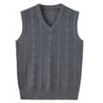 thumbnail image 3 of StSilkitty Mens Sweater Vest Sleeveless V Neck Cable Knit Sweater Vests Fall Winter Lightweight Casual Pullover Tops, 3 of 6