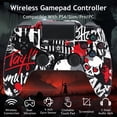 thumbnail image 4 of Wireless Controller Compatible with P4/P4 Slim/P4 Pro/Windows PC, Red Skull, 4 of 7