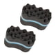 thumbnail image 1 of Esponja Cepillo Para El Cabello Negro Estilo De Doble Cara Multifuncional Rizador De Pelo Giro Esponja Rizador Para Mujer Hombre Hogar 2 Uds Speravity CE002112-00, 1 of 6