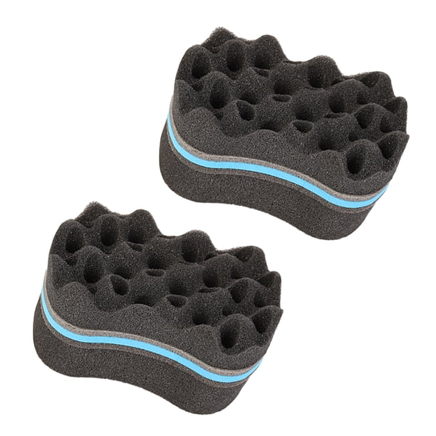 Esponja Cepillo Para El Cabello Negro Estilo De Doble Cara Multifuncional Rizador De Pelo Giro Esponja Rizador Para Mujer Hombre Hogar 2 Uds Speravity CE002112-00
