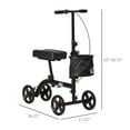 thumbnail image 3 of HOMCOM Trottinette Médicale Orientable pour Genou avec Sac de Rangement pour Marchepieds, 3 of 9