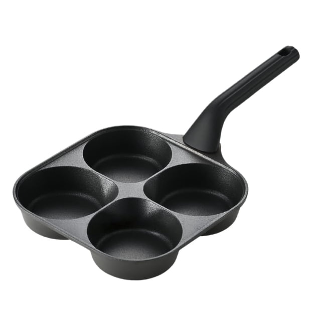SIfdSeng 4 Cup Egg Frying Pan 4 Cups Pancake Pan Nonstick Pan Multifunction Cooking Pan Divided Frying Pan for Crepe Meat Breakfast