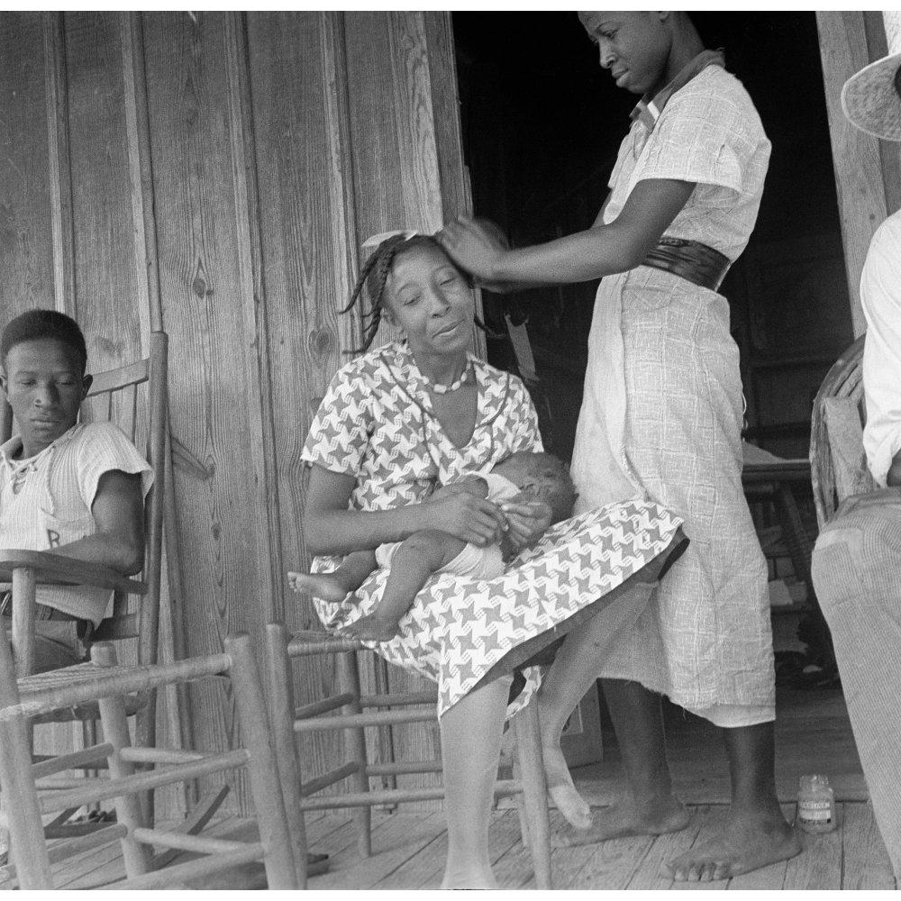 Migrant Family 1936 Nan African American Woman Braids Another WomanS