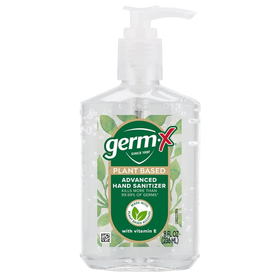 Germ-X Subtle Green Apple Scented Hand Sanitizer, Vitamin E & Plant-Based Alcohol, {8 fl oz}