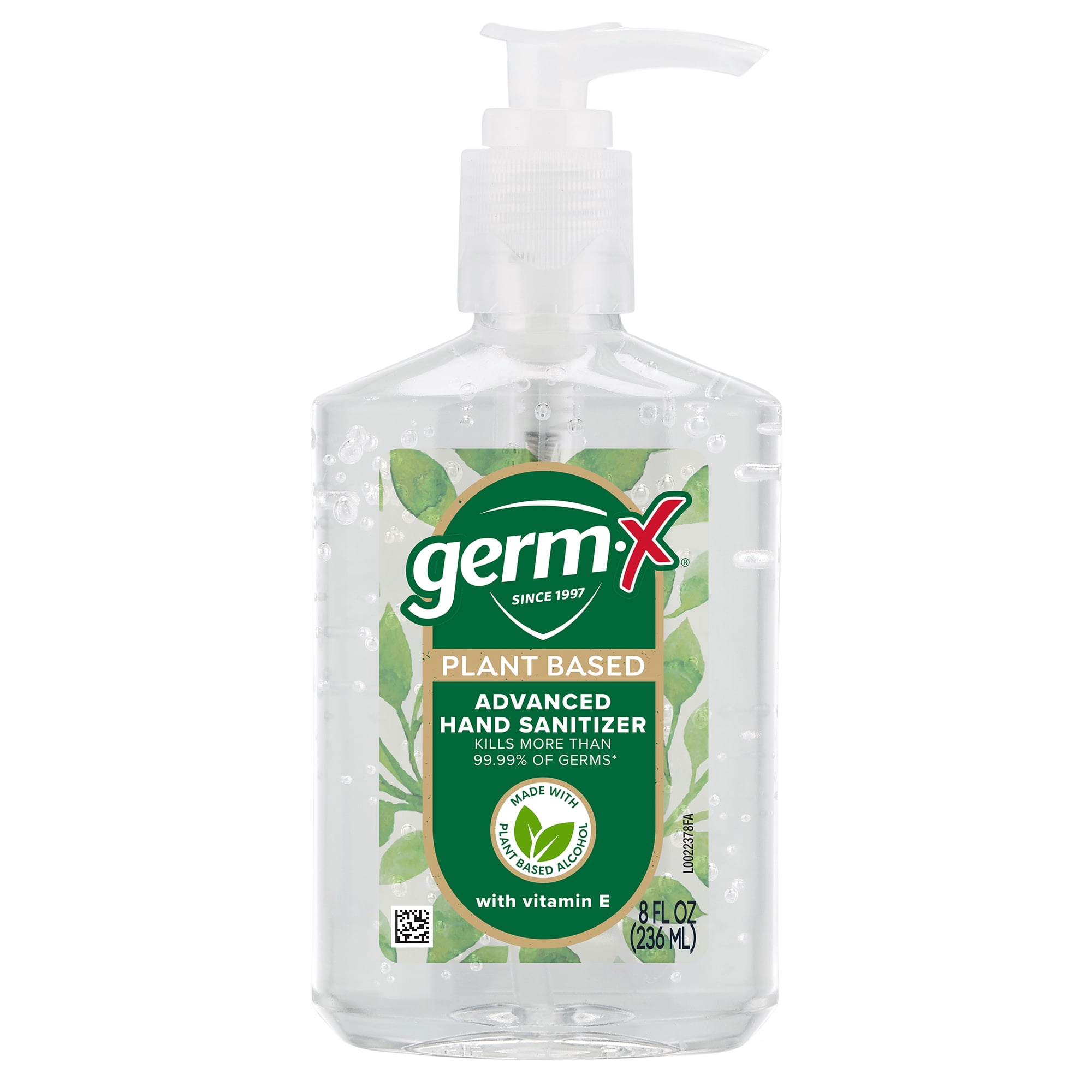 Germ-X Subtle Green Apple Scented Hand Sanitizer, Vitamin E & Plant-Based Alcohol, {8 fl oz}