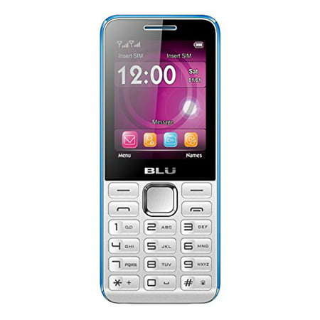 BLU Tank II T193 Unlocked GSM Dual-SIM Cell Phone - White/Electric (Top Best Cell Phones)