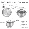 thumbnail image 3 of LOLYKITCH 5-Piece Cookware Set,12 inch Frying Pan,2 QT Saucepan,5 QT Stock Pot,Induction Compatible, Corrosion-Resistant & Easy-Clean Home Cooking Combination., 3 of 5