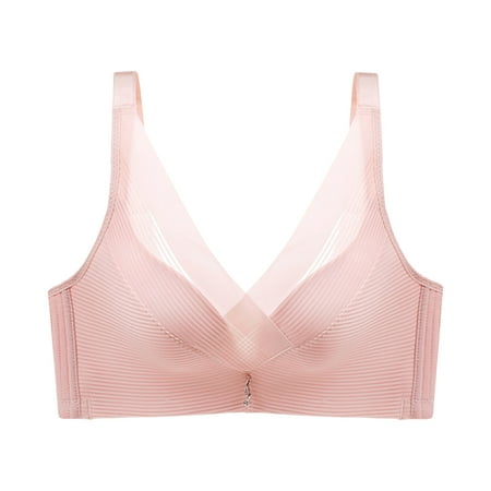 

Aayomet Push Up Bra Womens Mesh Breathable Lace Skin Fitting Push Up Adjustable Seamless Underwear Bra Pink 85C