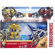 Angle View: Transformers 4 Bumblebee and Dinobot Strafe 2-Pack Age of Extinction