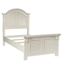 Bowery Hill Contemporary Cottage Style Twin Panel Bed in White