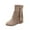 Khaki, variant on TKYCMSUAKI Women's Western Tassel Cowboys Ankle Boots, Retro Fringe Pointy Toe Chunky Low Heel Cowgirls Ankle Booties Mid Calf Riding Boots Retro Wide Calf Ankle Booties Short Boots Winter Shoes