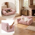 thumbnail image 3 of MIRVAXEN All‑Season Washable Pet Sofa Bed,Pet Bed With Removable Zipper Cover, Base Soft Support Cushion Bed for Dogs and Cats(Pink), 3 of 7