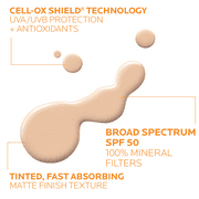 La Roche-Posay Anthelios Tinted Mineral Fluid Sunscreen SPF 50 for Sensitive Skin, 1.7 fl oz