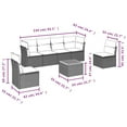thumbnail image 2 of vidaXL 7 Piece Garden Sofa Set with Cushions Black Poly Rattan, 2 of 5