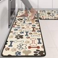 thumbnail image 2 of Kitchen Rugs Sets Of 2,Paw Prints and Bones Anti Fatigue Kitchen Mat Rugs Non Slip Washable,Decorative Kitchen Floor Mats for Kitchen,Sink,Laundry,17"x47"+17"x47", 2 of 5